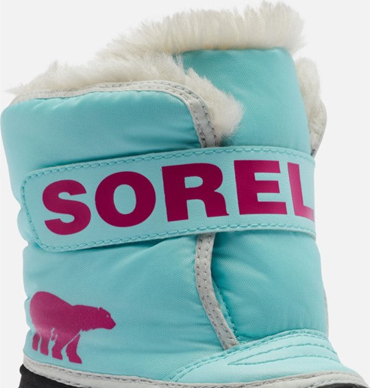 Snow Commander Kid's Snow Boot - Ocean Surf, Cactus Pink