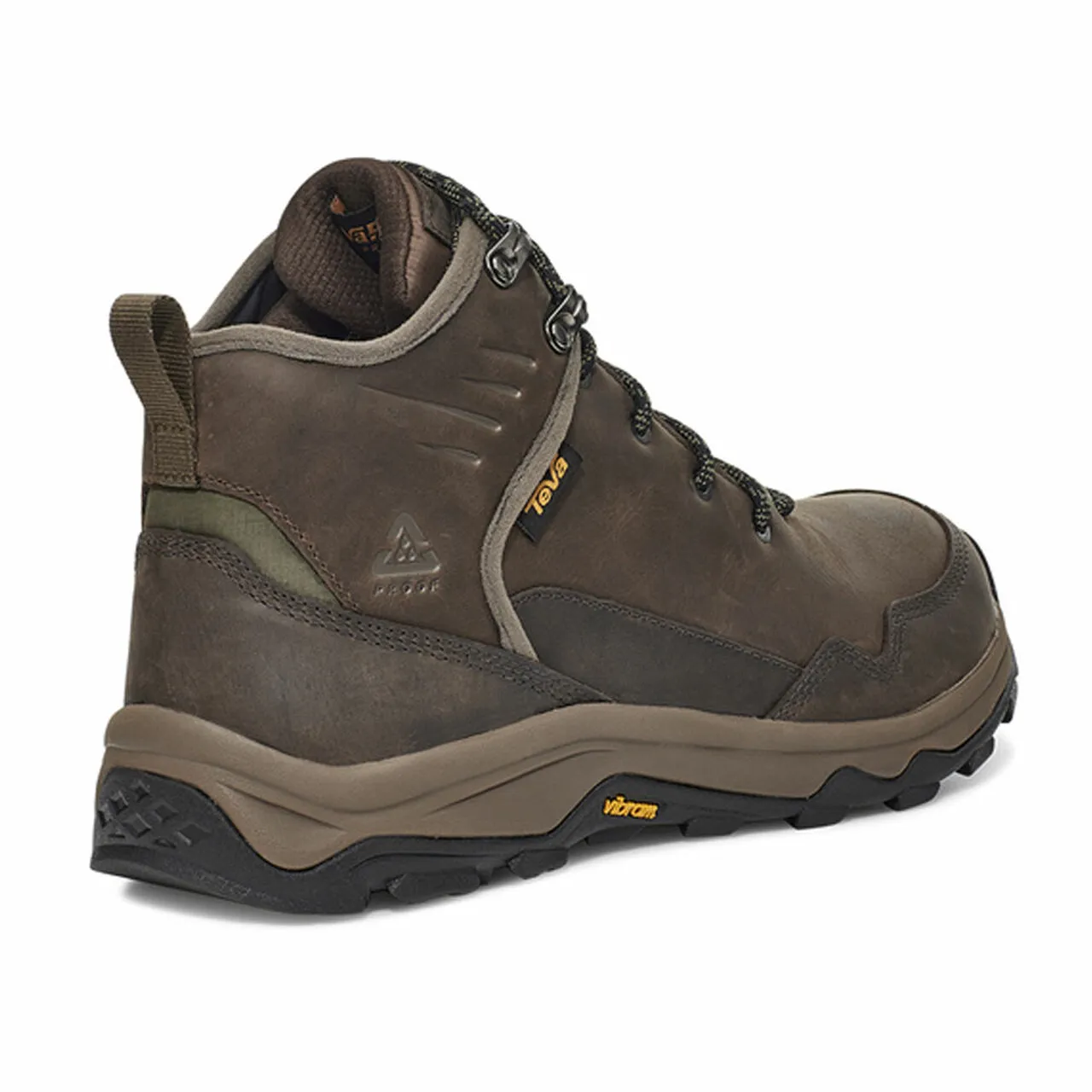 Teva Mens Riva Mid Waterproof Leather Hiking Boot- Brown Oiled Leather