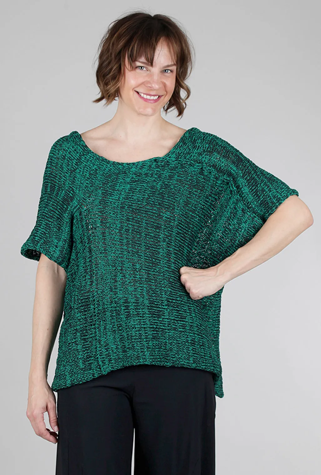 Twisty Sweater, Green/Black