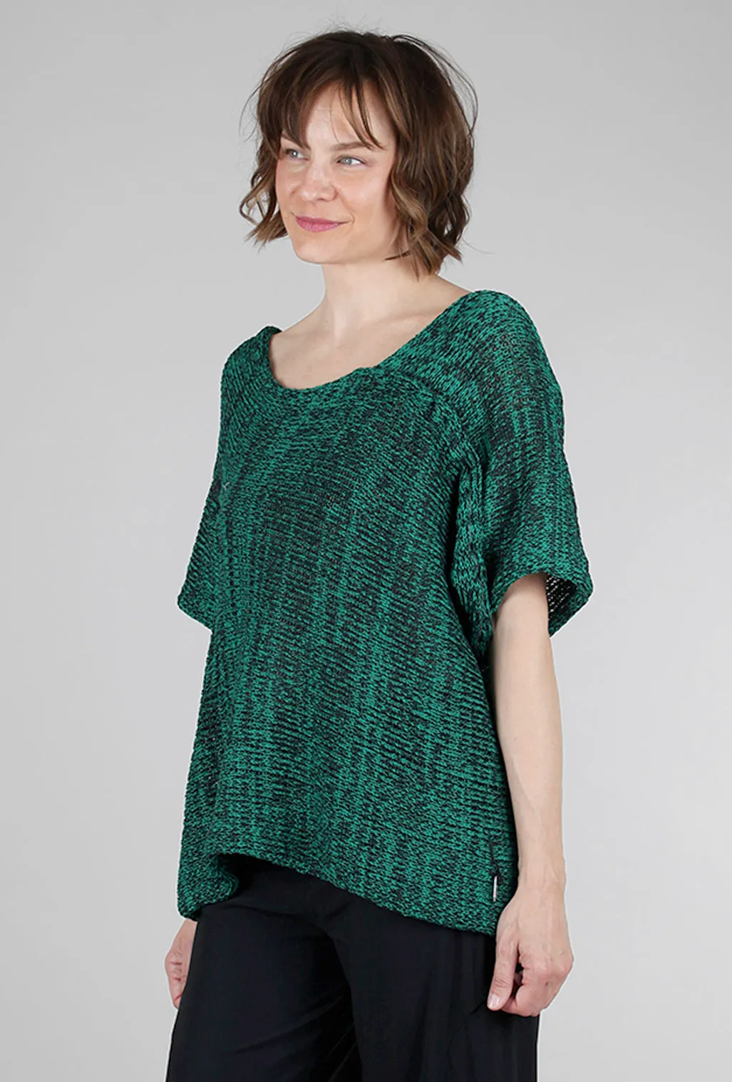 Twisty Sweater, Green/Black