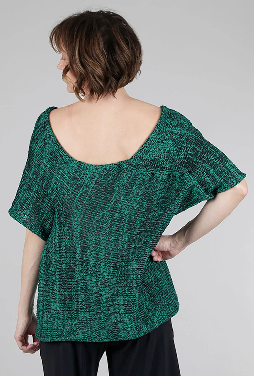 Twisty Sweater, Green/Black