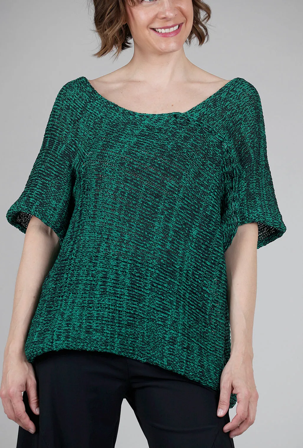 Twisty Sweater, Green/Black