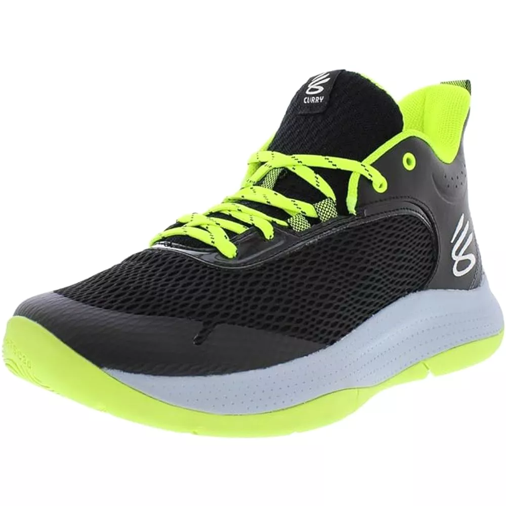 Under Armour Men's UA Curry 3Z6 Basketball Shoe - Black/Mod Gray/White