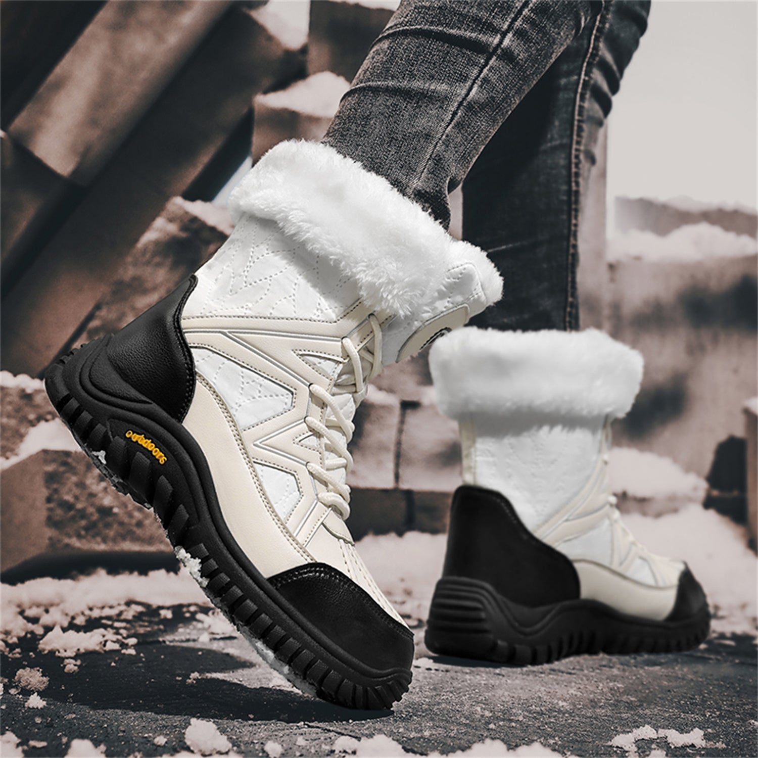 Women's Cold Weather Snow Boots Winter Walking Shoes Cotton Outdoor Booties